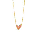 LOZRUNVE 925 Sterling Silver Handmade Jewelry Statement Enamel Heart Pendant Necklace