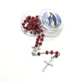 New Wood Rosary Cross Box Set  Catholic Rosary Necklace With Gift Box