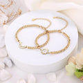 European and American Fashion Friendship Bracelet Temperament Sun and Moon Beaded Jewelry Bracelet Girls Party Travel Gift