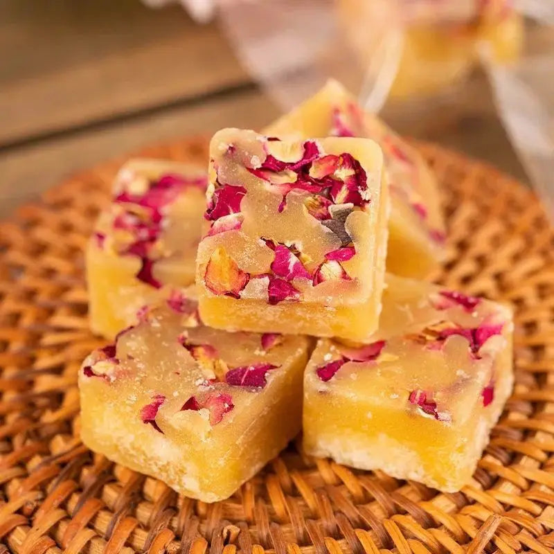 Honey Sugar Cube Candy Mixed With Flowers Flavors Sugar Tea Rose Flower Tea