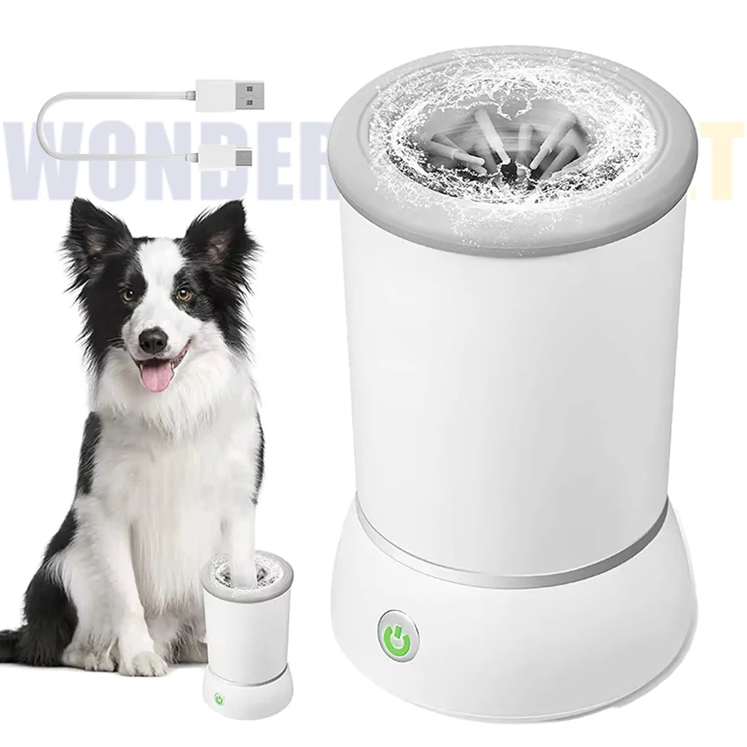 Wonderfulpet Automatic Dog Paw Cleaner Portable Dog Paw Cleaning Cup Silicone Brushes Foot Washer for Dog Pet Cleaning Product