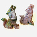 Wholesale Natural Crystals Healing Stone Wolf Ocean Jasper Crystal Wolf For Home Decoration