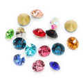 Small Round Shape Point Back 3D Crystal Glass Loose Rhinestones with 9 Facets 1-2mm Size for Jewelry Making
