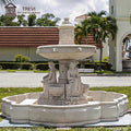 Villa Hand Carved Stone Marble Human Sculpture Fountain with Sitting Lady Statue