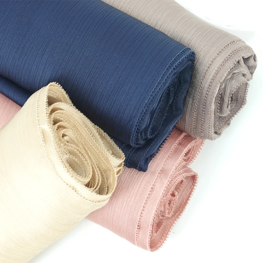 Wholesale Fashion Muslim Women Satin Munna Eyelash Cotton Tudung Hijabs Scarf