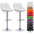 2025 Luxury Cheap Metal Outdoor High Bar Stools Wholesale Price Chromed Base Pu Stools Kitchen Bar Taburete De Bar