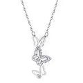 New Trendy Zircon Personality Charm Multiple Butterfly Necklace Pendant Stainless Steel Long Tassel Chain Necklace for Women