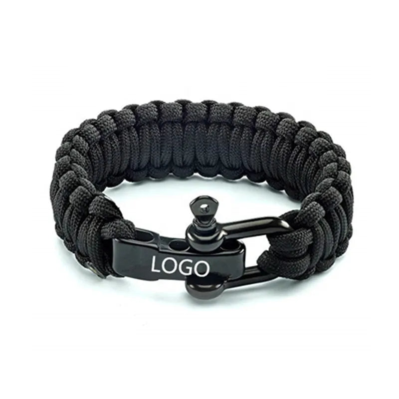 Adjustable Men & Women Stainless Steel Alloy Custom Woven Friendship for Bracelet with Polyester Material