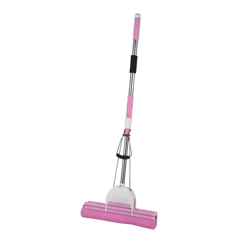 DOOSO Self Squeezed Hand-free Lazy Sponge Mop Wet Pva Floor Mop Floor Cleaning Stainless Steel