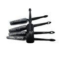 Comfortable Grip and Scratch-Free Car Detailing Brush Set 5 Pack Auto Black Detail Brushes Cleaning Brush for Car Wheels Tires