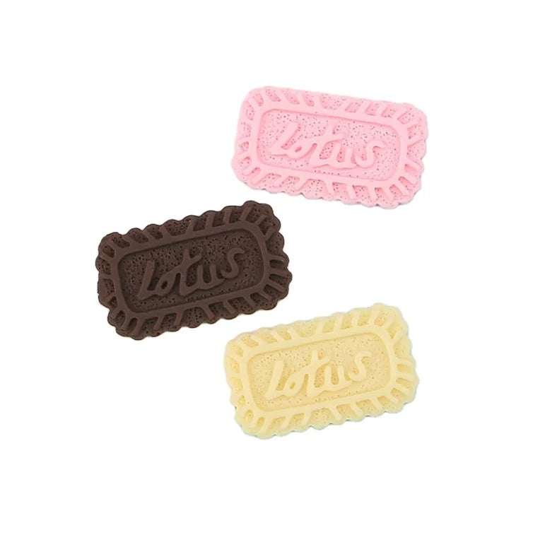 3D Mini Cookie Resin Cabochon Simulation Food Miniature Art Supply Decoration Charm DIY Craft