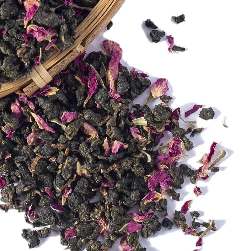 FT001 Factory Bulk Supply 6g Rose Oolong Tea Rose Petal Pyramid Triangle Tea Bag