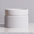 Hot Selling Eco Friendly Pottery Enamel Anti Spill Elevated Double Food Water Drinking Pet Dog Cat Ceramic Bowl