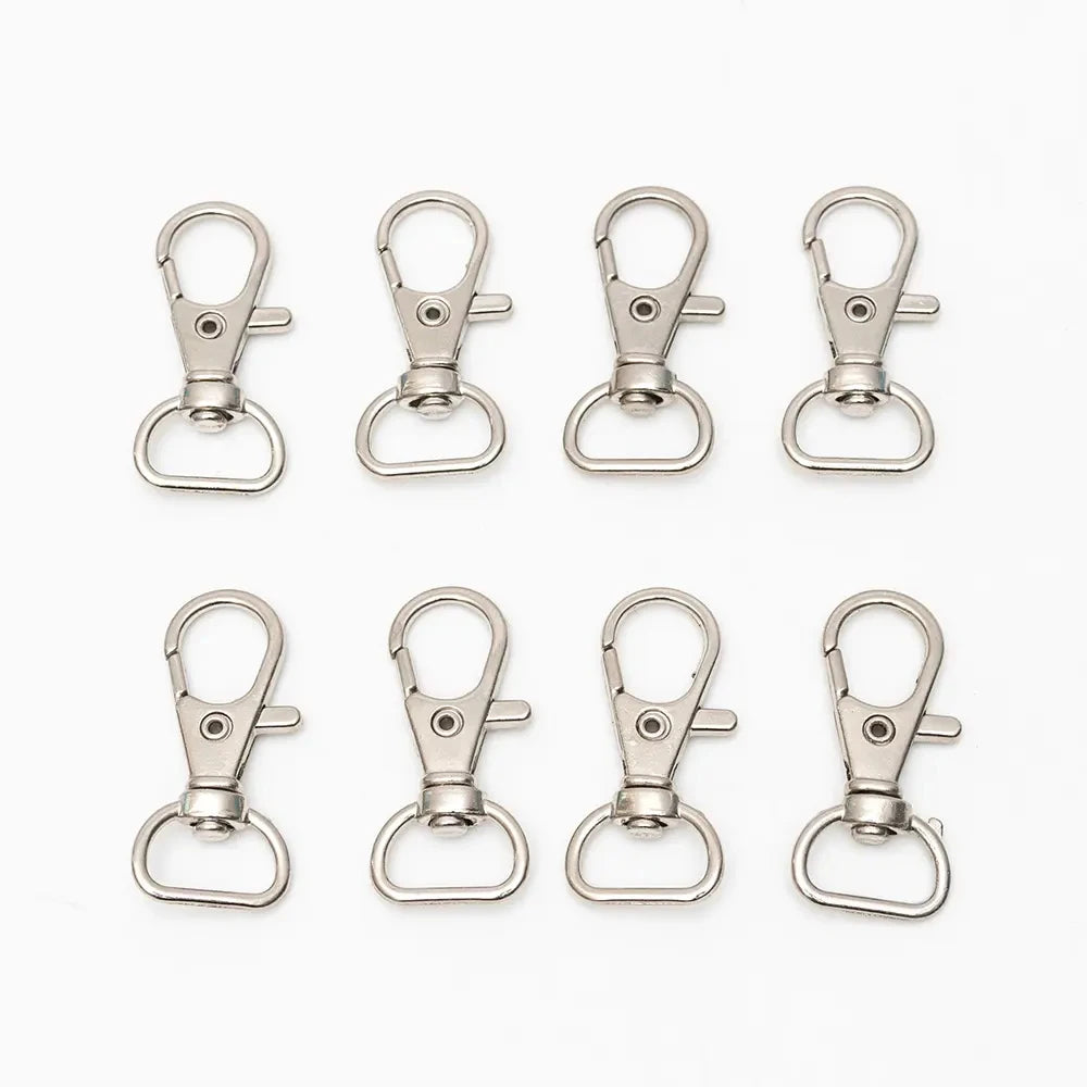 PD089 Iron Dog Clasp Key Chains Flat Key Rings Swivel Snap Hooks Zinc Alloy Metal Lanyard Keychain Hooks Lobster Clasps
