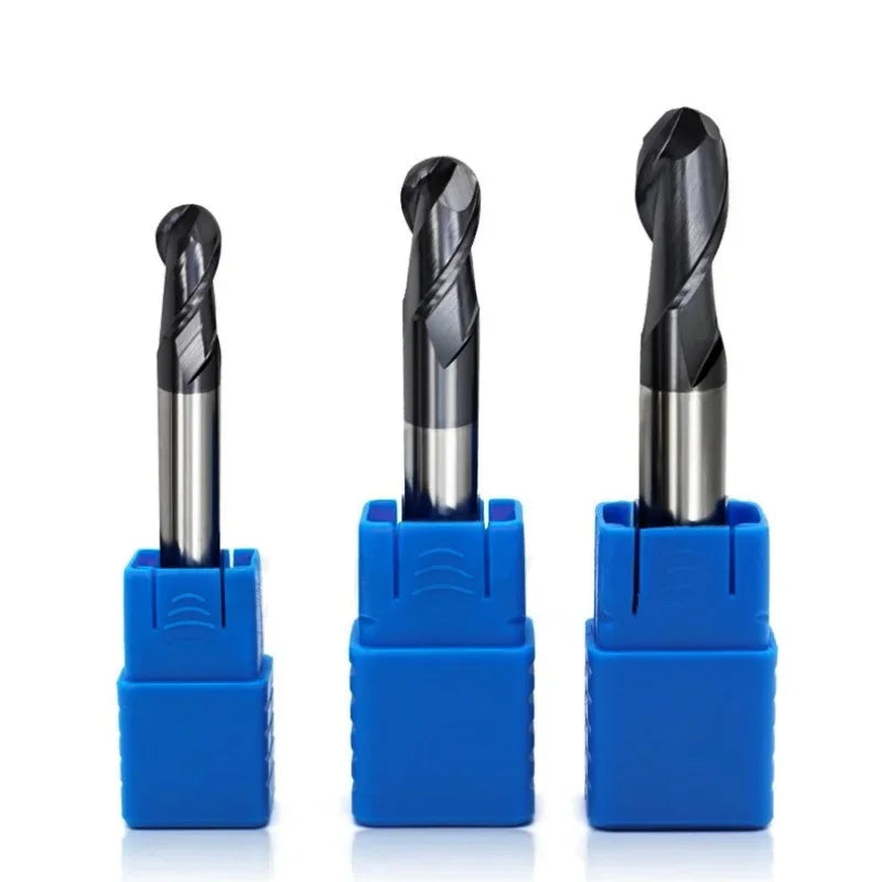 Customizable 2-Flute Tungsten Carbide Ball Nose Milling Cutter Precision 0.005-0.01mm Tin Coated CNC Machining Metalworking
