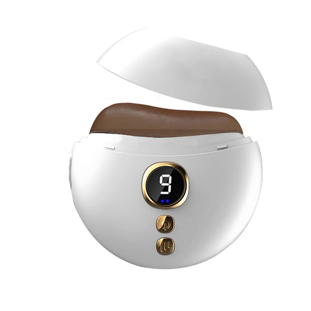 Electric Gua Sha Bian Stone Facial Tool Led Facial Massage Scraping Board 9 Levels of Heating and Vibration for Neck Facial Lift