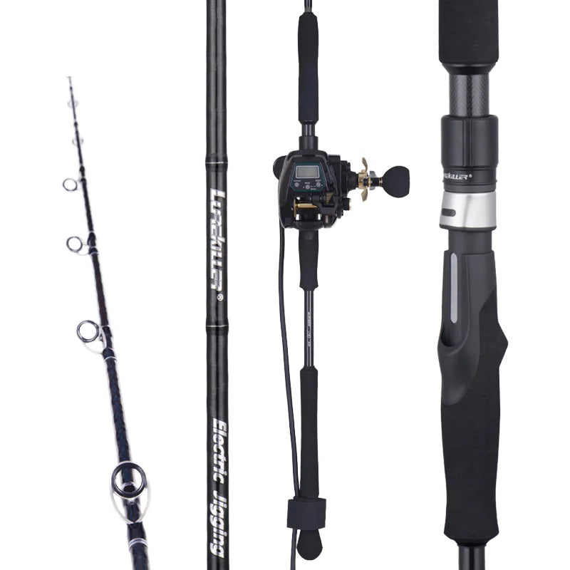 Lurekiller Ocean EJ Electric Jigging Rod 1.91m Fuji Kw Spiral Guides Jig Lure 300g/400g Fast SLow Jigging Boat Rod