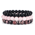 Set Natural Stone Beaded Elastic Bracelet Jewelry Adjustable Crystal Bracelet for Women