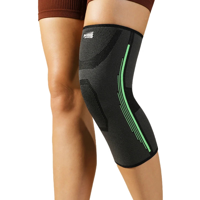 JINGBA Wholesale Customized Label Unisex 3D Knitted Knee Support Professional Knee Brace Compression Knee Sleeve for Running