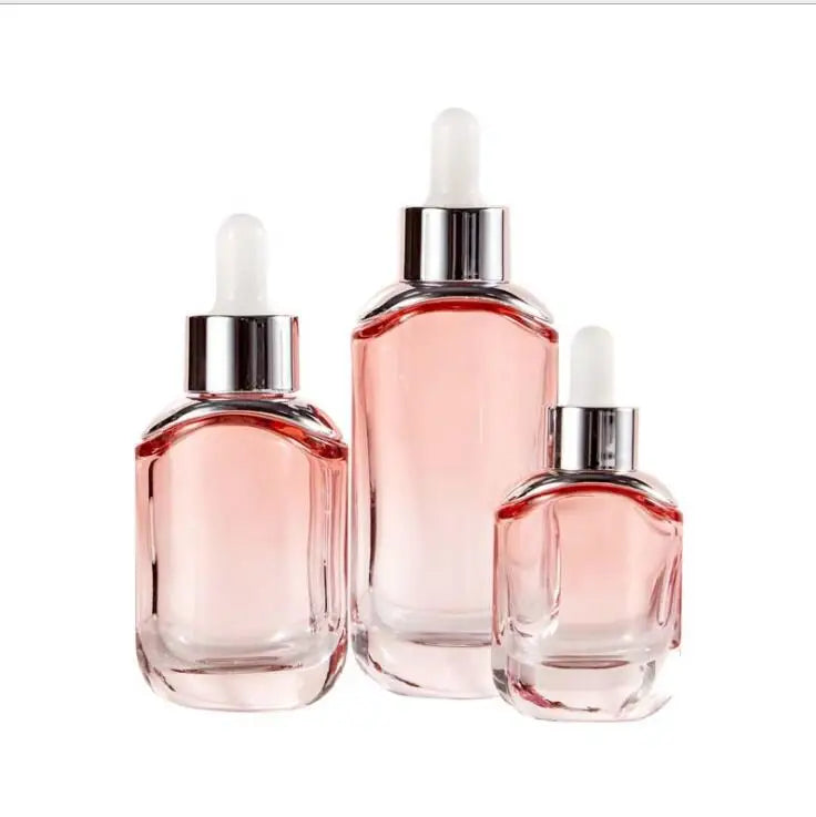 Luxury 20ml 30ml 50ml Empty Essential Oil Glossy Glass Dropper Bottle With Custom Colors
