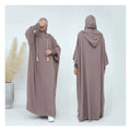 Ramadan EID Prayer Hooded Abaya Women Muslim Dress Modest Dubai Turkey Prayer Islamic Clothing for Femme Musulmane