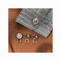 Fashion Wedding Men Gift Crystal Rhinestones Snowflake Round French Shirt Cuff Links Buttons Box Small Luxury Gemstone Cufflinks