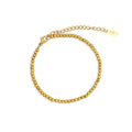 Chris April in Stock Fashion Jewelry 316L Stainless Steel Simple PVD Gold Plated Minimalist Beads Chain Bracelet