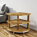 Three-Layer Bamboo Dish Storage Rack Creative Standing Type Simple Installation Space-Saving Kitchen Organizer Metal Spice