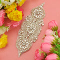 WRA-557 Hot Sale 5.5*16cm Wedding Silver Rhinestone Beaded Pearls Belts for Bridal Sash