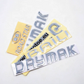 Metal Split Labels Manufacture Custom 3d Embossed Metallic Self-Adhesive Stickers Logo