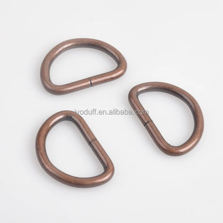 1 Inch 25mm D Ring Buckle Hardware Accessories Metal Handbag Purse Strap Red Bronze D Ring