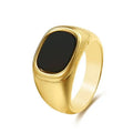 Elegant Jewelry Unisex Style Fashionable Titanium Steel Ring Simple Smooth Oil-dripping Couple Ring Popular Jewelry
