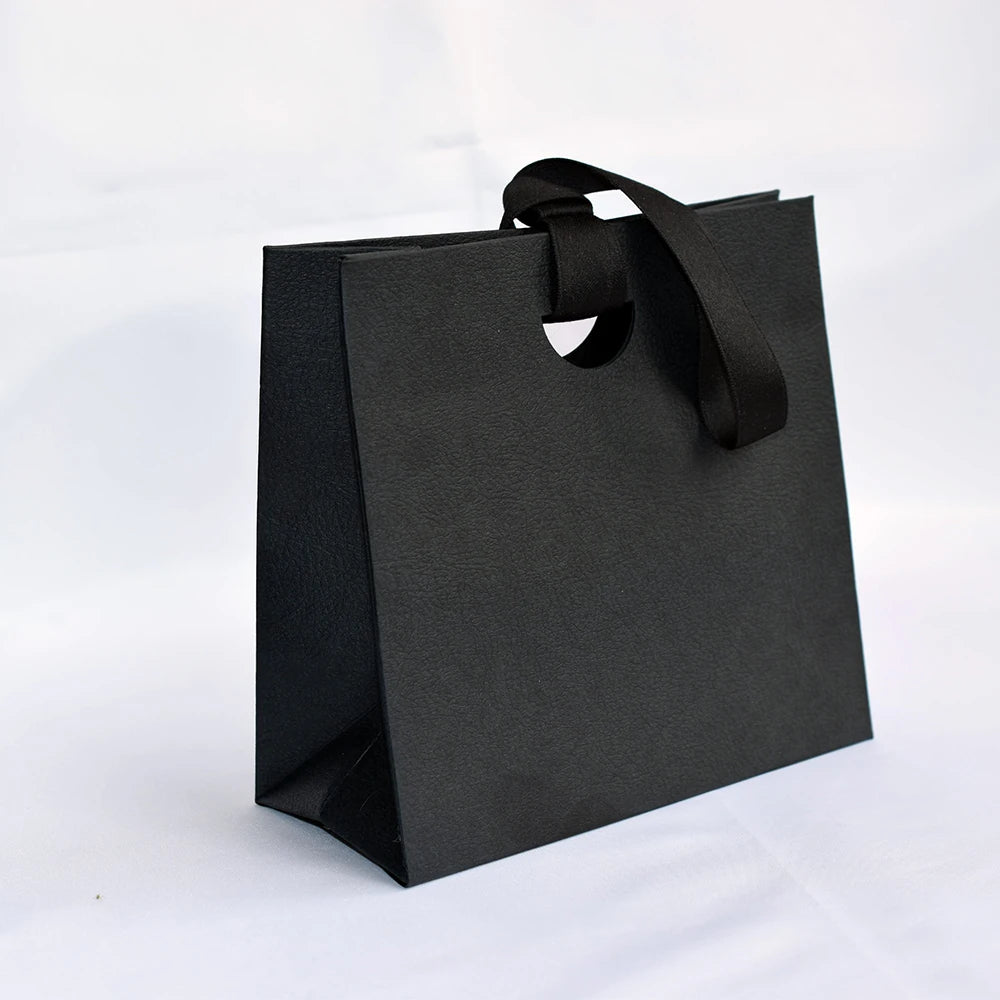 CSMD Chinese Manufacturer Small Order Quantity Ready to Ship Wholesale Jewelry Packaging Cheap Price Black Gift Bag for Cosmetic
