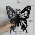 Modern Black Wooden Crystal Display Shelf Butterfly-Shape Home Decor for Kitchen Living Room Wardrobe Organization Storage Rack