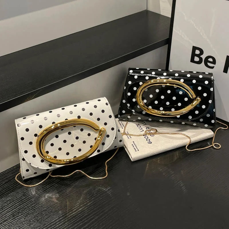 2026 New Polka Dot Crossbody Bag Women Korean Style Cute Mini Shoulder Handbag Top Handle Sweet Girly Purse MegaBDM