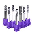 High Efficiency AlCrSiN Coated Ball Nose CNC Endmill Bit 2/3/4 Flutes Carbide Milling Cutter ODM/OEM