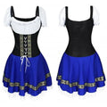 Ladies Oktoberfest Costume Austrian German Tassels  Dirndl Dress Beer Maid Wench Plus Size Costume Maid Dress