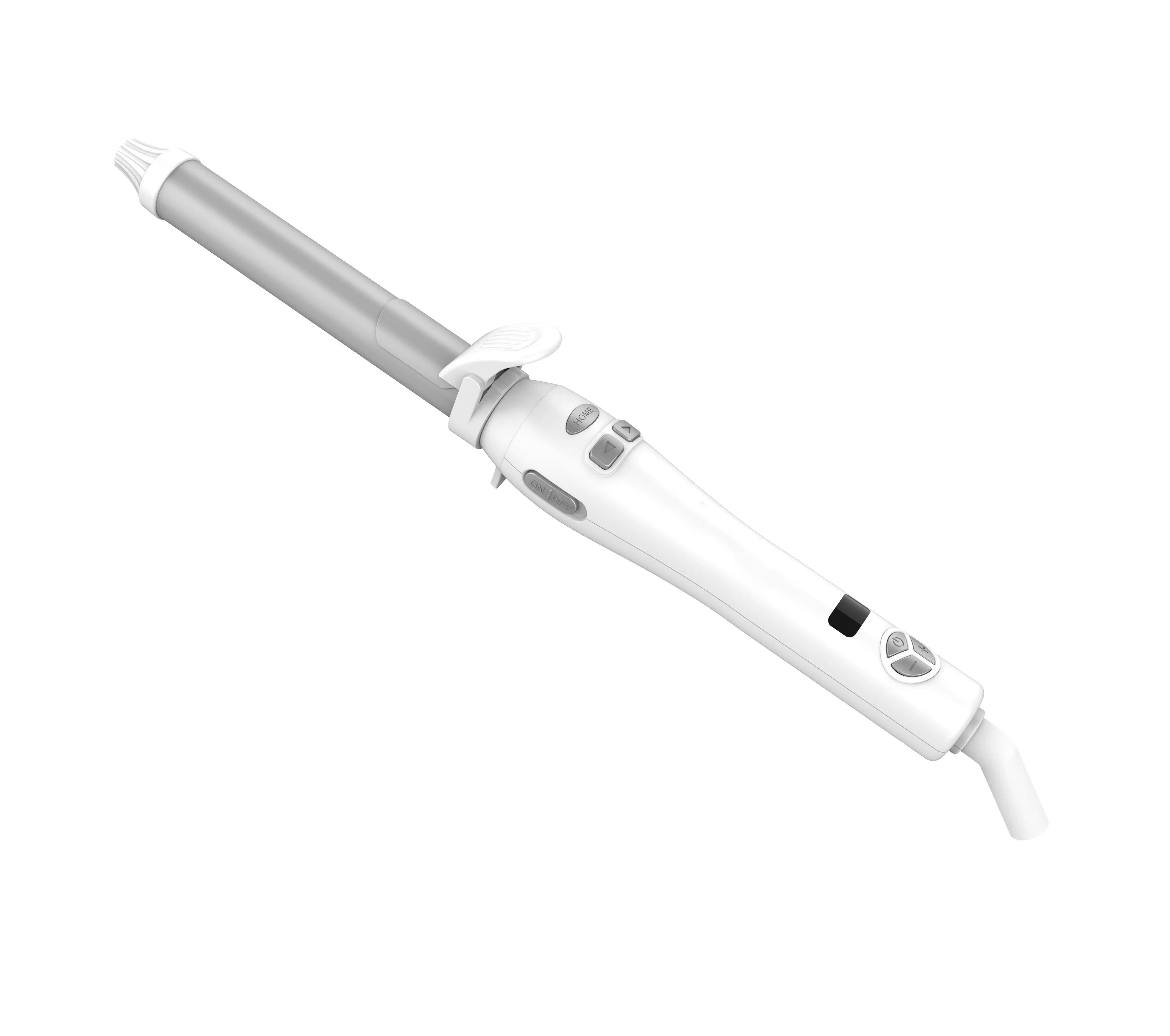 Mesky Mini Ceramic Glaze Curling Iron Hair Bangs Iron Double Heater White Hair Curler Mold Bio Ionic Long Barrel Curling Iron