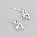 Hot New Fashion 925 Sterling Silver Geometric Stud Earrings Statement Jewelry for Women and Girls for Engagement