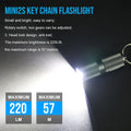 Mini EDC Tactical Self-defense Glare Waterproof Flashlight 220LM IP68 Rated Camping Use Compatible with Rechargeable Battery