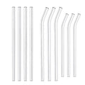 Eco-Friendly Reusable Borosilicate Clear Glass Straws Straight Bent Shape for Beverage 6mm 8mm 10mm 12mm 14mm Diameter Options