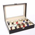 Hot Selling 6/10/12 Grids Jewelry Boxes Display Best Gift Storage Box for Quartz Watches Pu Leather Watch Case Holder Organizer