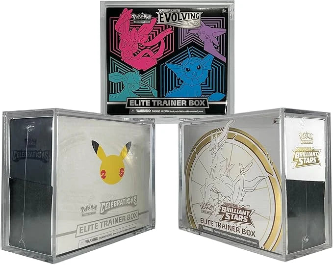 Premium Acrylic Display Case Modern UV Protective Storage Box Elite Trainer Booster Box