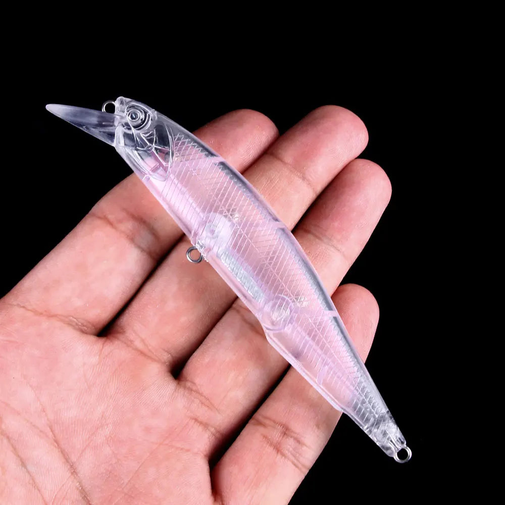 11cm 12g Topwater Minnow Unpainted Fishing Lure Blank Hard Plastic Fishing Lures Molds