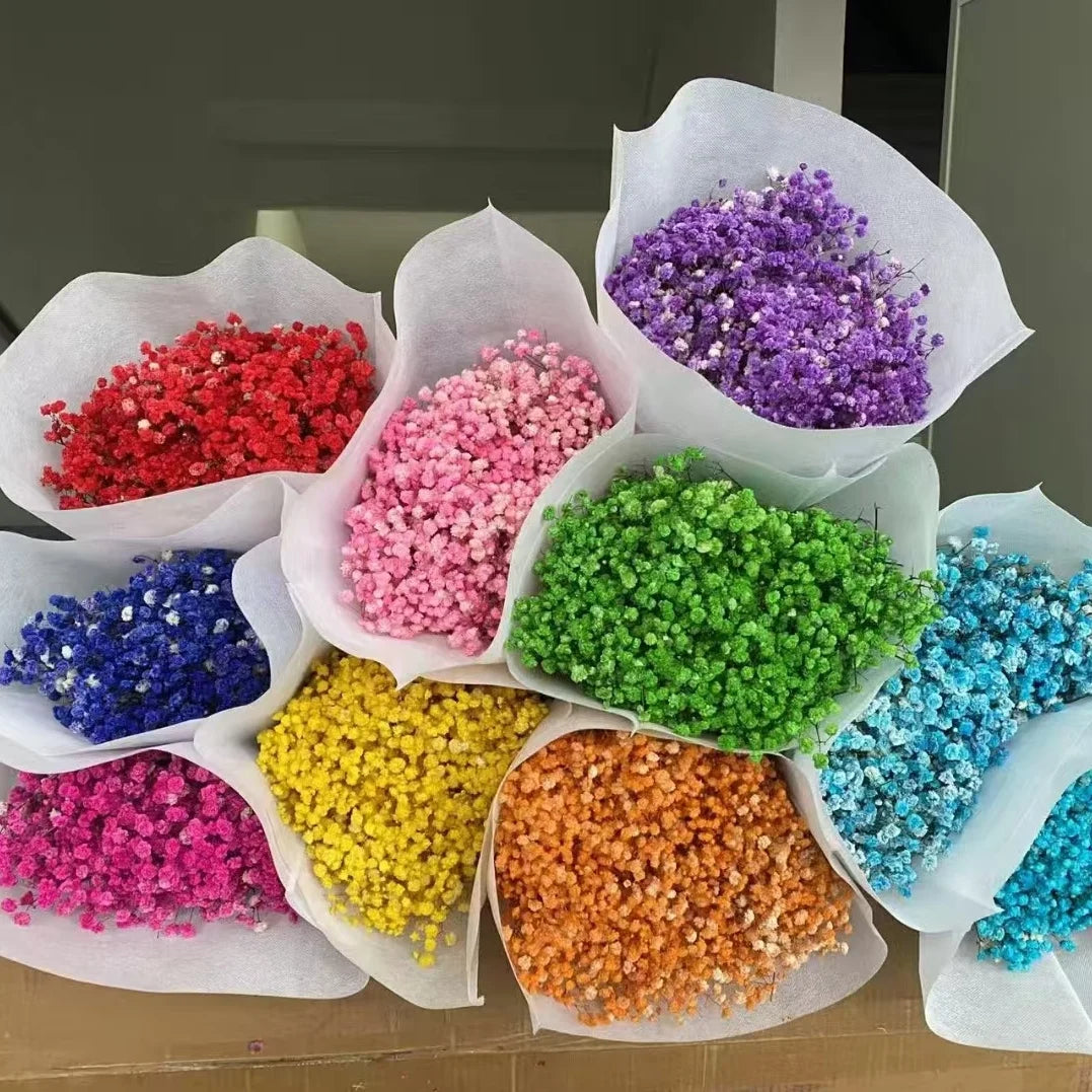 Hot Selling Most Popular Decorative Flower Color Customize Available Preserved Gypsophila Bouquet