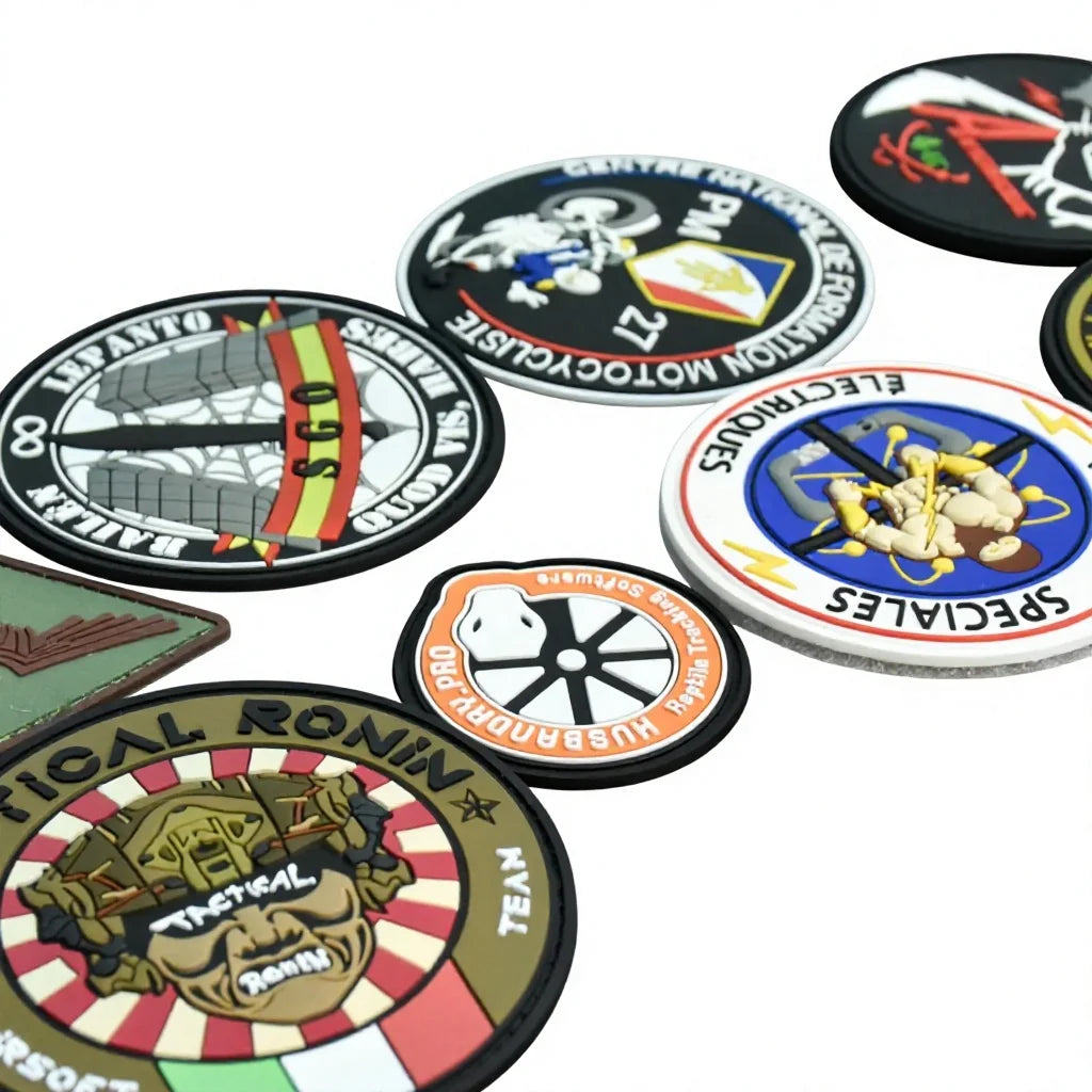 Clothes Accessories Custom PVC Badge Embossed 3D Silicone Patch Hat Soft Rubber Logo Badge Heat Press PVC Patches for Clothing