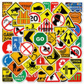 50PCS Road sign driver safe warn logo environmental protection sticker