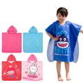 Fuxiu Cartoon Custom Pattern Beach Microfiber Sand Free Shawl Hooded Kids Poncho Towel