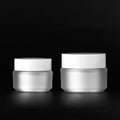 High Quality Luxury Cosmetic Container 1oz 2oz 30g 50g Double Wall Frosted clear Plastic Cream Jar