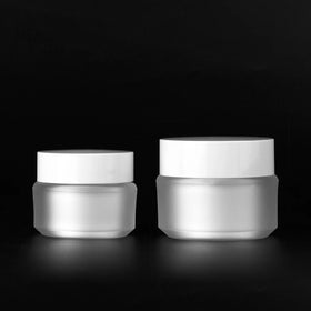 High Quality Luxury Cosmetic Container 1oz 2oz 30g 50g Double Wall Frosted clear Plastic Cream Jar